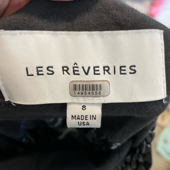 Les Reveries x Rent the Runway women’s 8 navy floral midi dress w/ chain straps - Picture 6 of 9